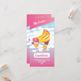 Tarjeta plana, temática patinaje