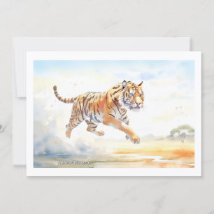 Tarjeta plana Tigre en acción 3