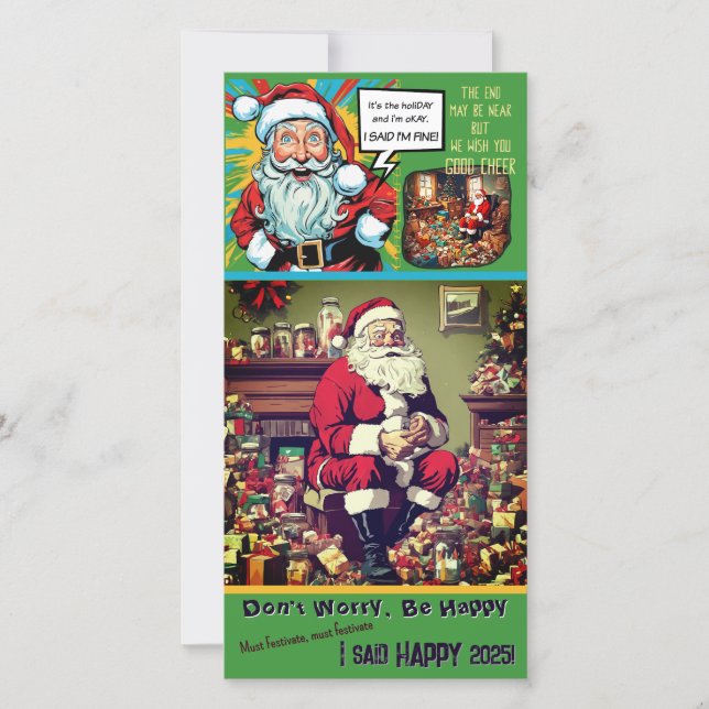 Tarjeta plana Triste Santa Festivates (de 1 person (Anverso)