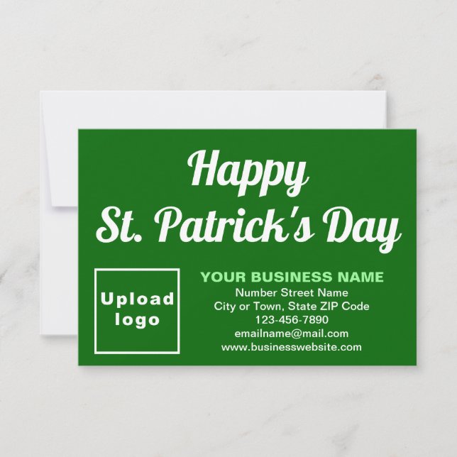 Tarjeta plana verde de Microsoft Patrick (Anverso)