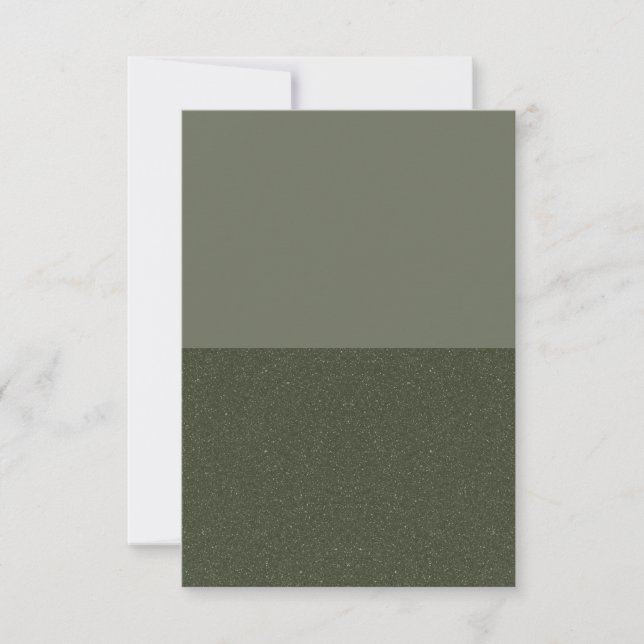 Tarjeta plana verde moderna Moss - Personalizable (Anverso)