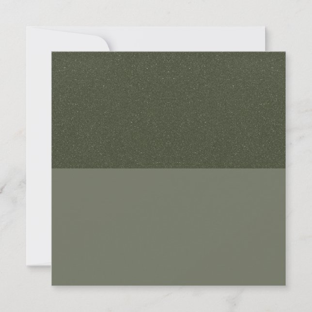 Tarjeta plana verde Moss de dos tonos - Personaliz (Anverso)
