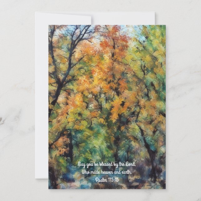 Tarjeta plana Verse Verse de la Biblia de los Árbo (Anverso)