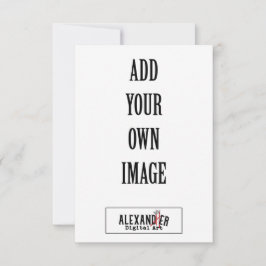 Tarjeta plana vertical A1 de 3,5 x 5"