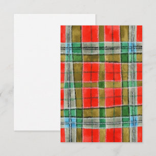 TARJETA PLANA / VERTICAL MAC BAIN TARTAN 3.5x5