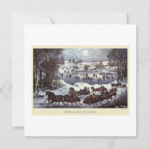 TARJETA PLANA : VINTAGE CHRISTMAS : Central Park