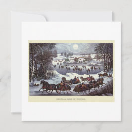 TARJETA PLANA : VINTAGE CHRISTMAS : Central Park