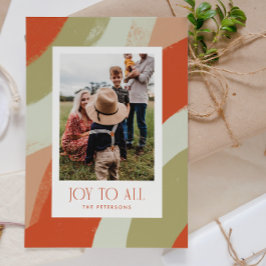 Tarjeta plana Vintage Joy Holiday