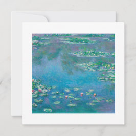 TARJETA PLANA: "WATERLILIES" DE MONET