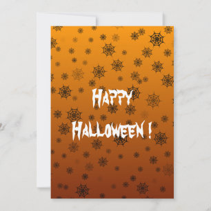 Tarjeta plana web de araña de Halloween
