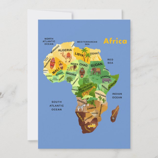 Tarjeta plana World Map (Anverso)