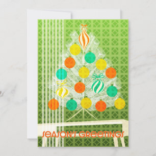 Tarjeta plana Xmas de mediados del siglo