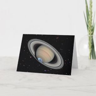 Tarjeta Planet Saturn Starry Sky