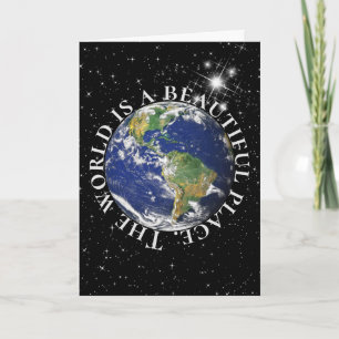 Tarjeta Planeta Tierra En Estrellas