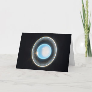 Tarjeta Planeta Urano con Rings JWST Image