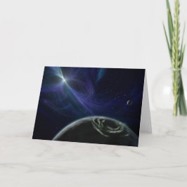 Tarjeta Planetas con pulsador de estrella en Notecard