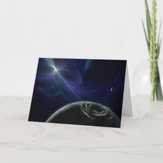 Tarjeta Planetas con pulsador de estrella en Notecard