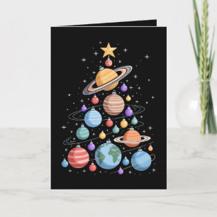 Tarjeta Planetas del Sistema Solar Árbol de Navidad Espaci