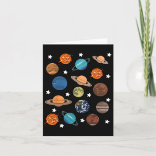 Tarjeta Planetas Stars Moon Solar System Costume Halloween