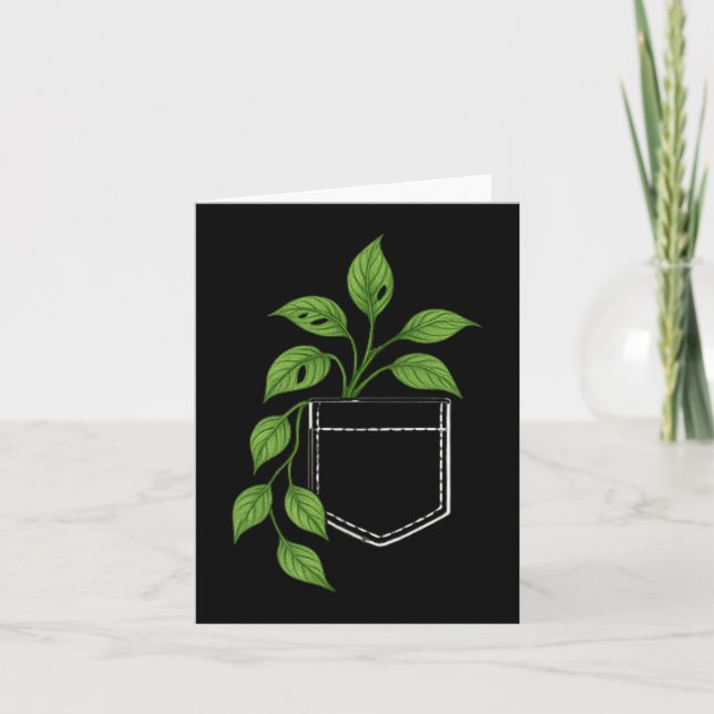 Tarjeta Plant Dad Plant Moms, House Plan Gardener Grow Tho (Anverso)