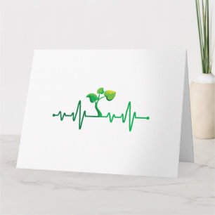 Tarjeta Plant Heartbeat - Planta Botánica de Jardinería Bo