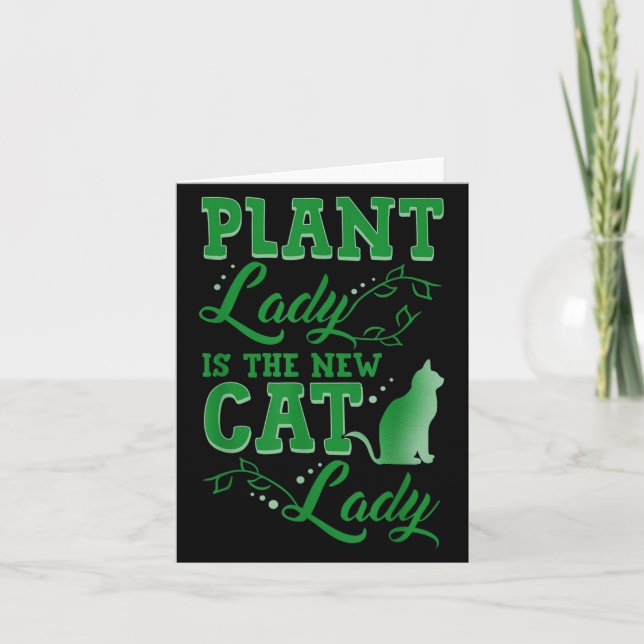 Tarjeta Plant Lady Is The New Cat Lady Funny Gardening Quo (Anverso)