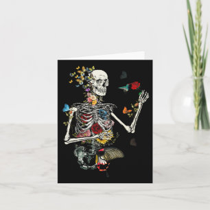 Tarjeta Planta de esqueleto genial Flor de la naturaleza H