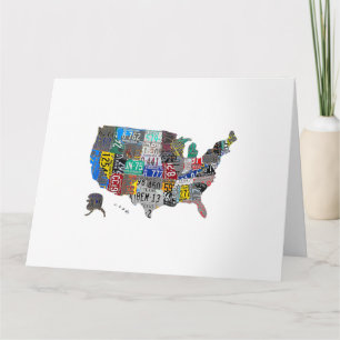 Tarjeta Planta de licencia A de bandera de mapa de Estados