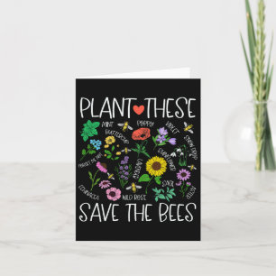 Tarjeta Planta Estas Flores Silvestres Salva Abejas Día de