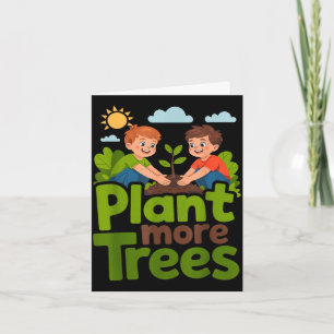 Tarjeta Planta más árboles - jardinería infantil ecológica