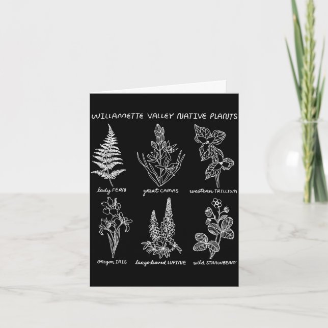 Tarjeta plantas autóctonas del valle de Willamette (Anverso)
