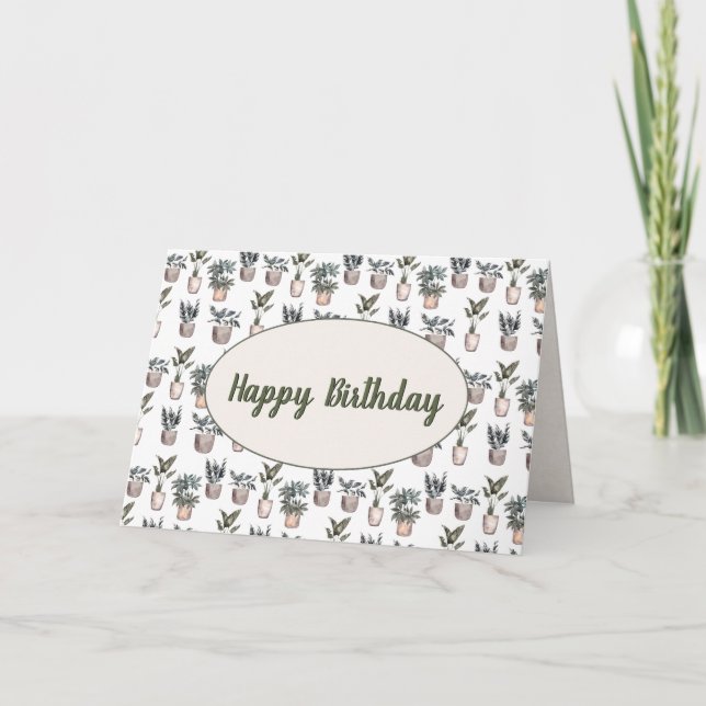 Tarjeta Plantas cultivadas para el cumpleaños (Anverso)