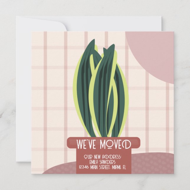 Tarjeta Plantas de Casa Dirección NUEVA CASA Moderna  (Anverso)
