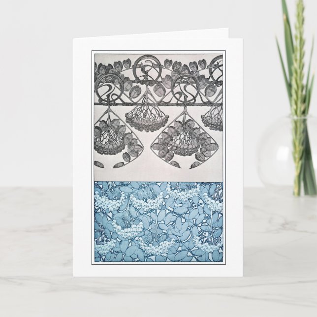 Tarjeta Plantas de estilo Art Nouveau, Mucha (Anverso)