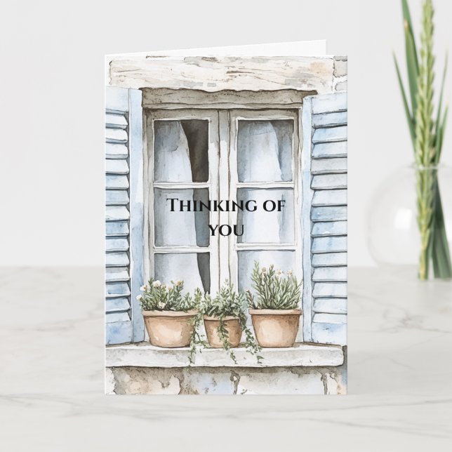 Tarjeta Plantas de ventana sicilianas pensando en ti (Anverso)