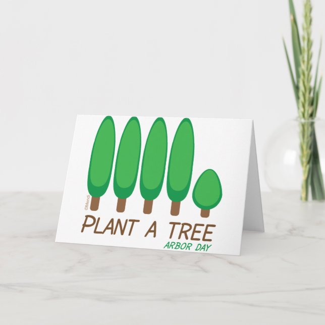 Tarjeta Plante un árbol - día del árbol (Anverso)