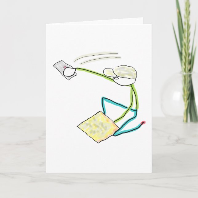 Tarjeta Plasterer Stickman (Anverso)