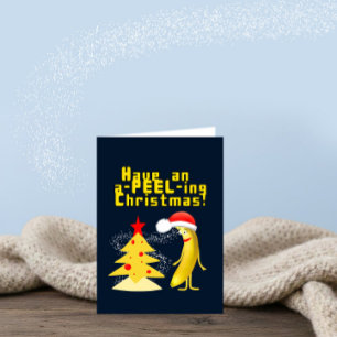Tarjeta plátano de Navidad