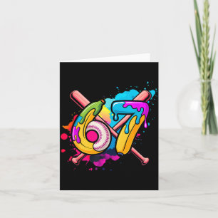 Tarjeta Plátano Divertido Béisbol 67 Helado Goteo Meme