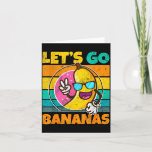 Tarjeta Plátano divertido retro vintage meme suelta plátan