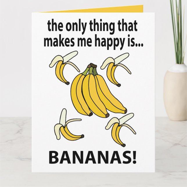 Tarjeta Plátanos Fruta Divertidos Plátanos (Anverso)