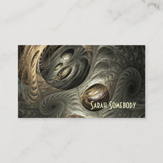 Tarjeta plateada del perfil del fractal del túnel (Anverso)