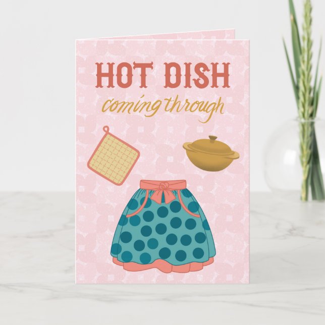 Tarjeta ¡Plato Caliente Pasando! – Sassy Retro Divertido (Anverso)