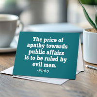 Plato cita sobre la apatía hacia la política