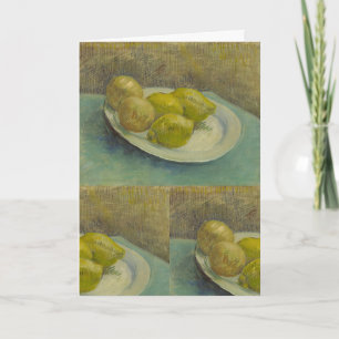 Tarjeta Plato de limones de Van Gogh Arte de cocina amaril