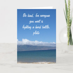 Tarjeta Platón sea aguamarina buena del océano de la playa