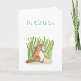 Tarjeta Platypus y Huevo Easter