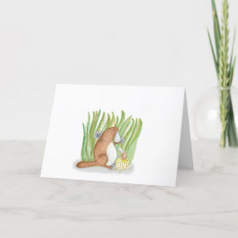 Tarjeta Platypus y Huevo Easter