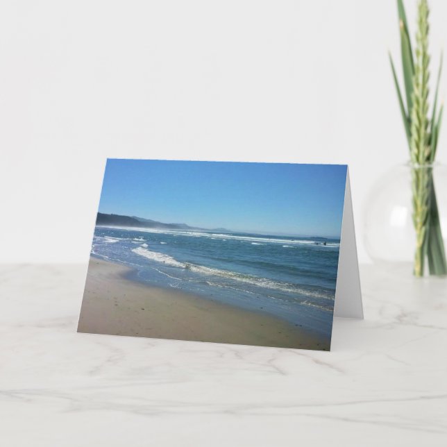 Tarjeta Playa Agate, Oregón (Anverso)