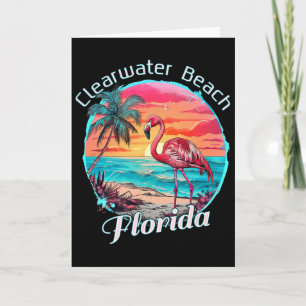 Tarjeta Playa Clearwater Florida Playa Flamingo Tropical S